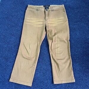 Y2K Baby Phat Jeans Womens 4 Brown Straight Leg Mid Rise Stretch Logo Pants